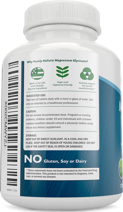 Magnesium Glycinate 400mg + Organic Turmeric Curcumin 700mg with Bioperine Providing 95% Curcuminoids - 270 Tablets & 120 Capsules - Vegan Bundle