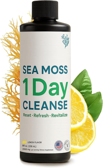 Atlantic Naturals Full Reset Detox Duo – 1-Day Colon Cleanse Full Body Detox Drink + 7-Day Liver, Gallbladder & Kidney Cleanse | Lemon & Pineapple Gut Reset