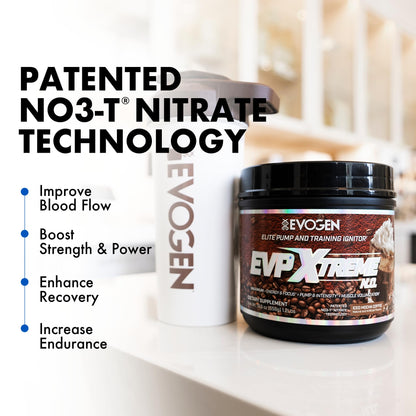Evogen EVP Xtreme NO Pre-Workout for Men & Women | Sour Candy | 40 Servings | Arginine nitrate, L-citrulline, beta-alanine, creatine and coconut water; caffeine and yohimbe for energy and pumps