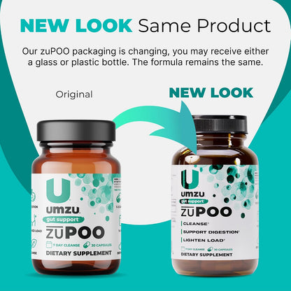UMZU zuPOO Colon Cleanse Capsules, 30 Capsules | 7-Day Gut Cleanse Support, Cascara Sagrada, Magnesium Citrate, Natural Elimination, Digestive Balance, Vegan, Non-GMO