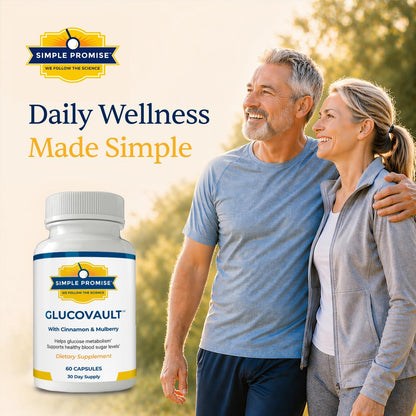 GlucoVault - Metabolic Wellness Capsules for Daily Balance - Bitter Melon | For Energy & Vitality, Mulberry Leaf and Chromium, One Scoop Daily, Non-GMO, 30 Servings