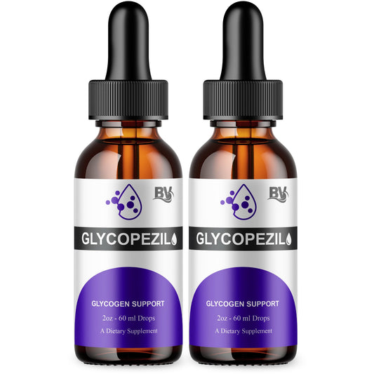 BLUE VIBE Glycopezil Drops, Glyco pezil Advanced Maximum Strength Overall Health & Blood Support Supplement, Glycopezil Premium Daily Health and Overall Energy Formula (2 Pack - 4oz / 120ml) BLUE VIBEBuy Supplements Australia