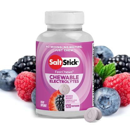 SaltStick High Sodium Electrolyte FastChews - Mixed Berry, 60 Tablets