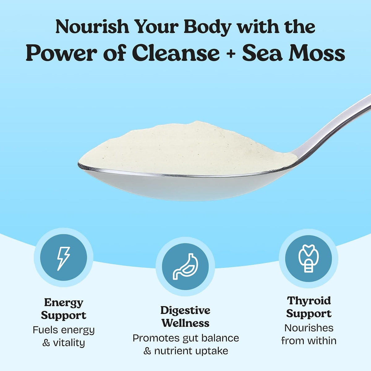 Atlantic Naturals 7 Day Whole Body Cleanse – Detox Drink Mix with Sea Moss, Psyllium Husk Fiber, Flaxseed & MSM – Colon, Debloat & Digestive Support for Women & Men – Pineapple Flavor, 14 oz