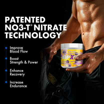 Evogen EVP Xtreme NO Pre-Workout for Men & Women | Sour Candy | 40 Servings | Arginine nitrate, L-citrulline, beta-alanine, creatine and coconut water; caffeine and yohimbe for energy and pumps