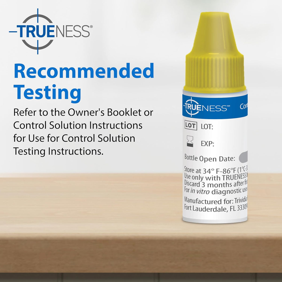 TRUENESS Level 1 Control Solution | Solution for Use with TRUENESS Blood Glucose Test Strips and Meter, Use to Confirm Glucose Testing System Works Correctly