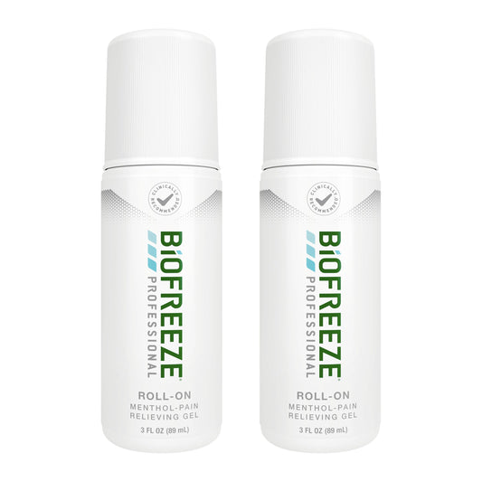 Biofreeze Professional Pain Relief Roll On, Knee & Lower Back Pain Relief, Arthritis Pain Reliever, Neck Pain Relief, Cooling Joint Pain Relief, Roll-On Menthol Gel 3 Fl Oz (Pack of 2) BiofreezeBuy Supplements Australia