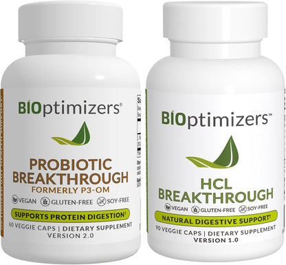 BiOptimizers - P3-OM (60 Capsules) and HCL Breakthrough (90 Capsules) Supplement Bundle