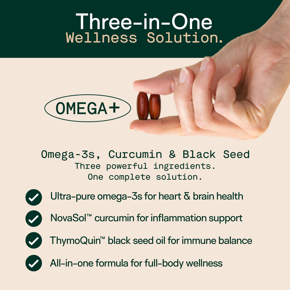 Adapt Naturals Omega 3 Fish Oil Fatty Acids (1500mg) EPA DHA - Unflavored | with Bioavailable Curcumin (500mg) & Black Seed (500mg), Supports Muscle & Joints Recovery, & Heart Health - 30 Day Supply