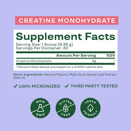 Bloom Creatine Monohydrate Bundle, Unflavored + Raspberry Lemon