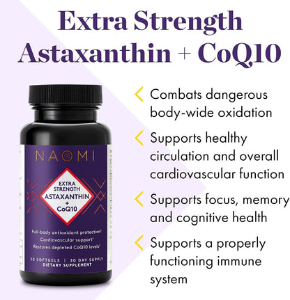 NAOMI Bergamot 500mg Astaxanthin and CoQ10