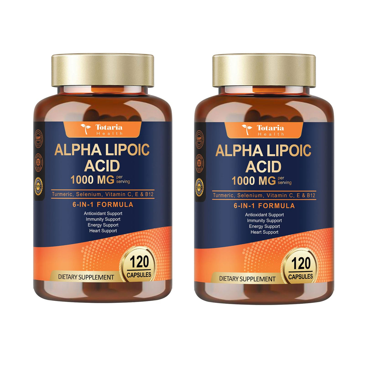 Totaria Alpha Lipoic Acid 1000mg - ALA Supplement Antioxidant for Neuropathy Support Nerve Health, Liver Detox, Antioxidant, Metabolism and Cell Energy, Anti-Aging - Non-GMO, Gluten Free, Vegan Safe