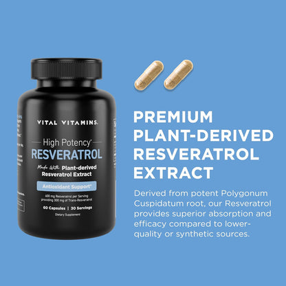 Vital Vitamins Vegan Collagen Booster + Resveratrol Capsules