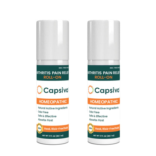 Capsiva Pain Relieving Gel, Absorbs Fast, Odor-Free, Safe for Prescription, No Known Side Effects (Gel Roll-On, 2 Pack, 3 Oz Each) CapsivaBuy Supplements Australia