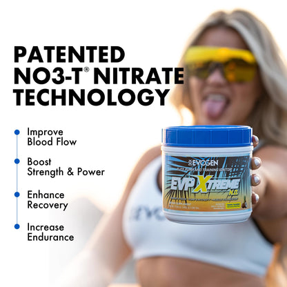 Evogen EVP Xtreme NO Pre-Workout for Men & Women | Sour Candy | 40 Servings | Arginine nitrate, L-citrulline, beta-alanine, creatine and coconut water; caffeine and yohimbe for energy and pumps