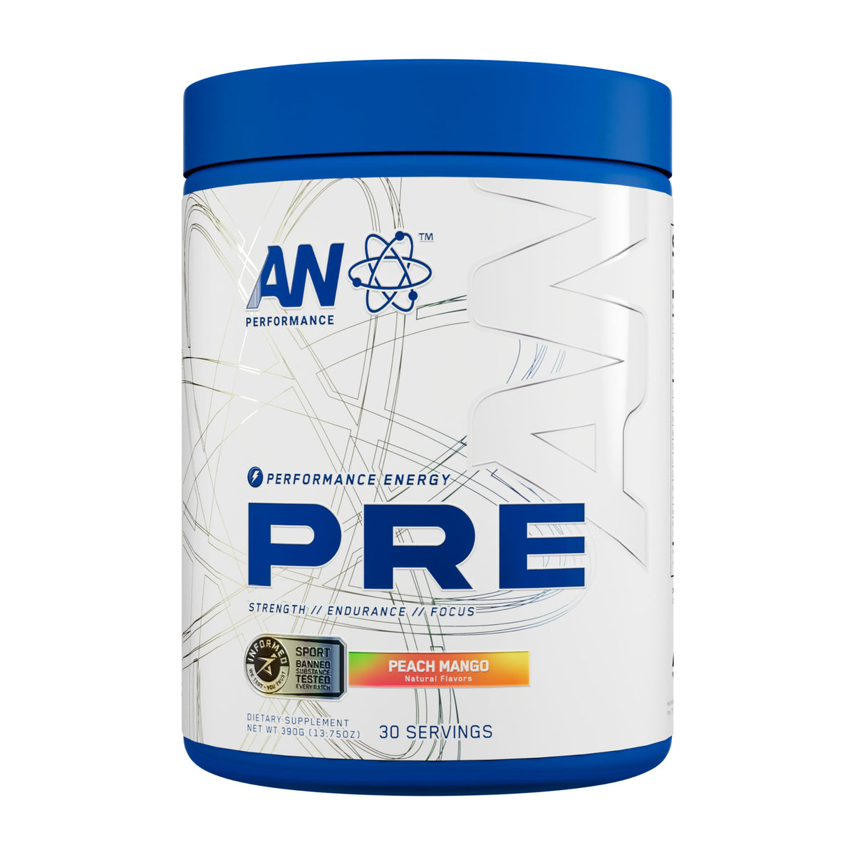 AN Performance Pre-Workout Powder Supplement for Men & Women | Energy Drink Mix with 300mg Caffeine + Beta Alanine + Citrulline | Third-Party Tested | Fruit Punch | 30 Servings
