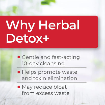 Health Plus Herbal Detox+ (10-Day Cleanse) 40 Capsules, 20 Servings | Herbal 10-day cleanse formula; supports the body's natural detoxification processes and everyday digestive wellness