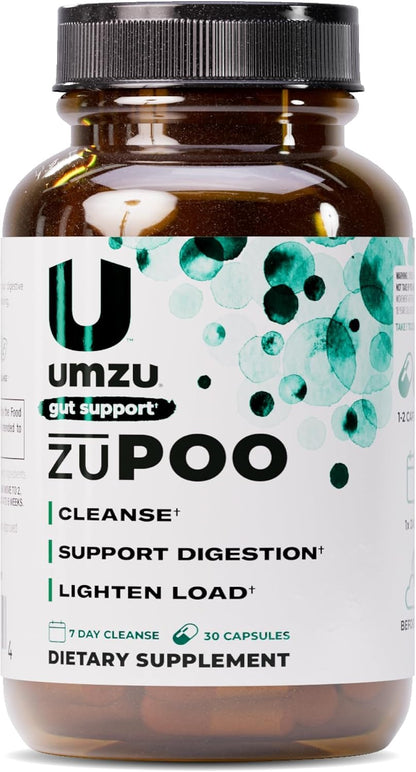 UMZU zuPOO Colon Cleanse Capsules, 30 Capsules | 7-Day Gut Cleanse Support, Cascara Sagrada, Magnesium Citrate, Natural Elimination, Digestive Balance, Vegan, Non-GMO