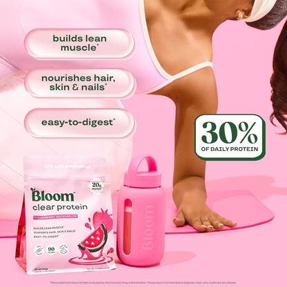 Bloom Strawberry Watermelon Clear Protein and Strawberry Watermelon Energy Packets Bundle