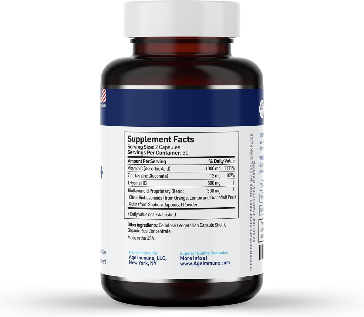 AgeImmune Immune Support with Brilliant D3+ Brilliant C+