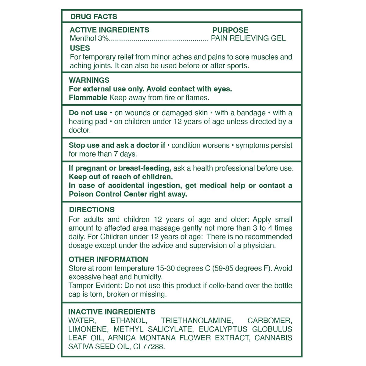 Ross D’Elen Green Menthol Gel Small - 3 Pack (3) ROSS D'ELENBuy Supplements Australia