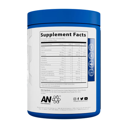 AN Performance Pre-Workout Powder Supplement for Men & Women | Energy Drink Mix with 300mg Caffeine + Beta Alanine + Citrulline | Third-Party Tested | Fruit Punch | 30 Servings