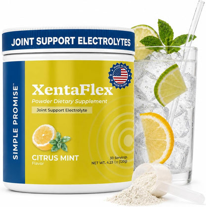 XentaFlex - Joint Electrolyte Powder for Women and Men - Boswellia Extract | Boswellia Electrolytes, Joint Mobility Support, AquaLOX and Potassium, One Scoop in Water, Non-GMO, 30 Servings