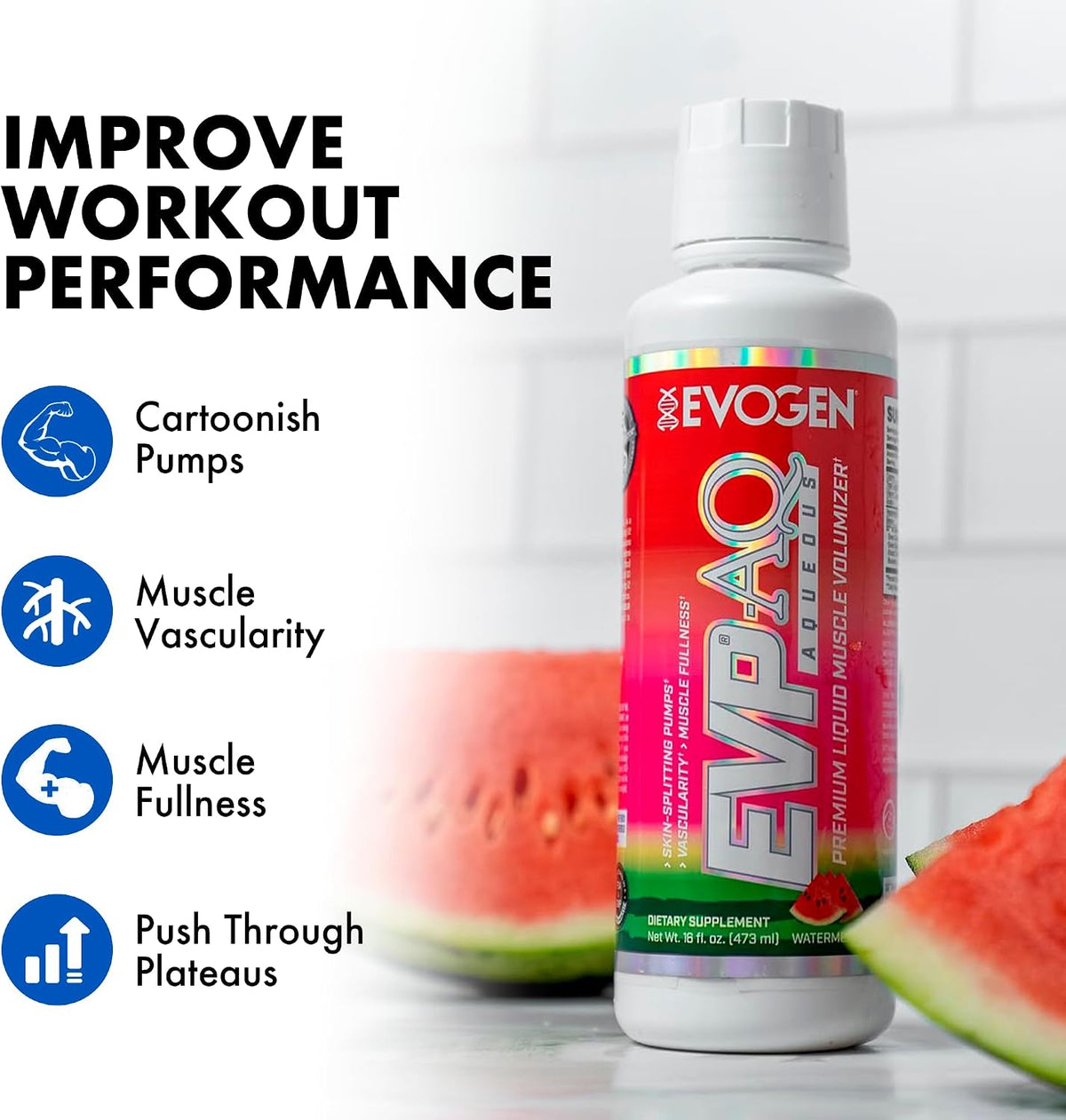 Evogen EVP Xtreme NO + EVP AQ Bundle – Pre Workout Powder & Liquid Glycerol Volumizer for Men & Women | Extreme Pump, Energy, Hydration & Vascularity | Sour Watermelon