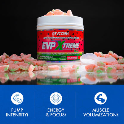 Evogen EVP Xtreme NO Pre-Workout for Men & Women | Sour Candy | 40 Servings | Arginine nitrate, L-citrulline, beta-alanine, creatine and coconut water; caffeine and yohimbe for energy and pumps