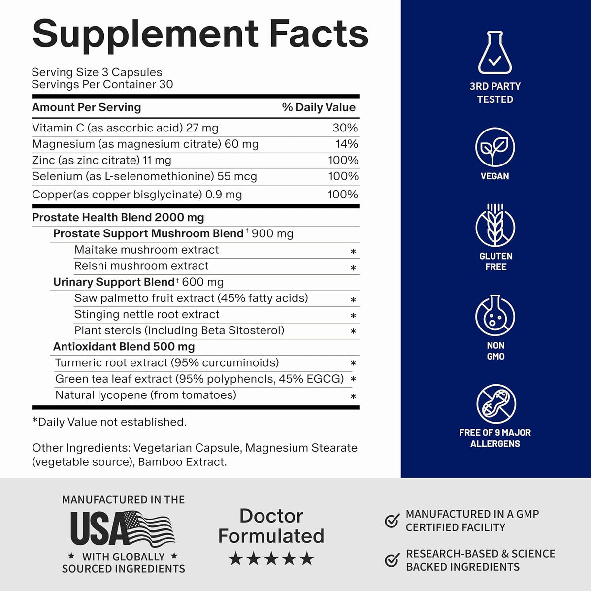 Snap Supplements Big Boy Bundle, Daily Men's Health Support, 90 Caps. Each | Includes Prostate Health with Saw Palmetto for Men, Testo Booster for Men & Nitric Oxide Booster, Vegan, Non-GMO, Gluten-Free