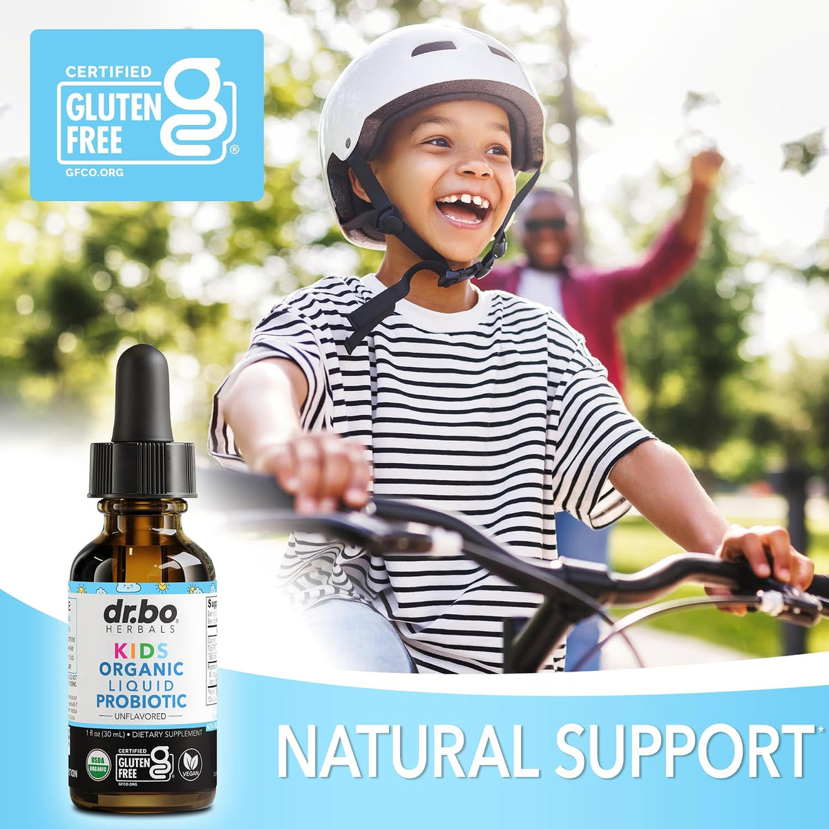Kids Probiotic Liquid Drops Organic - Organic Probiotics for Kids Probiotics Age 4+, Digestive Health, Immune Support, Flora Gut Health Supplements - Vegan Kid Liquid Probiotic Drops, Non-GMO 1 Fl Oz
