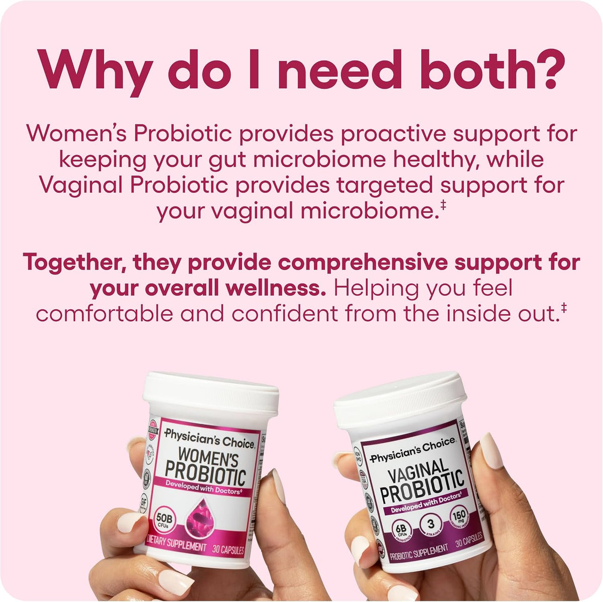 Physician's CHOICE Feminine Power Duo Bundle - Vaginal Probiotic + Womens Probiotic Bundle