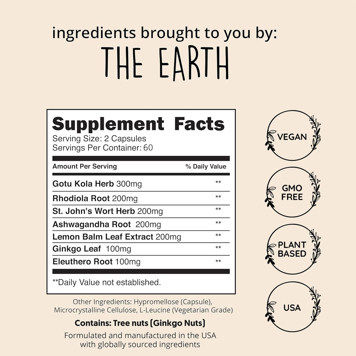 Joy-Filled Mood Support Supplement + St. John's Wort, Plant-Based, 120 Ct