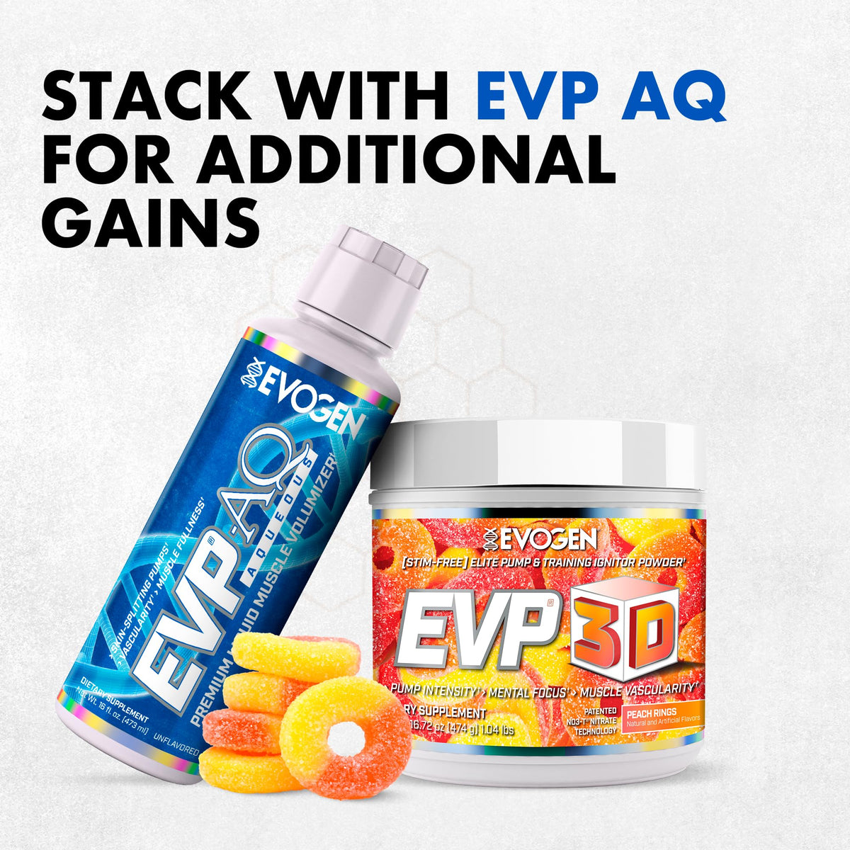 Evogen EVP 3D Stim Free Pre-Workout | Citrus Candy | 40 Servings | Arginine nitrate, L-citrulline, beta-alanine and creatine with lion's mane, L-tyrosine and DMAE for pumps and focus