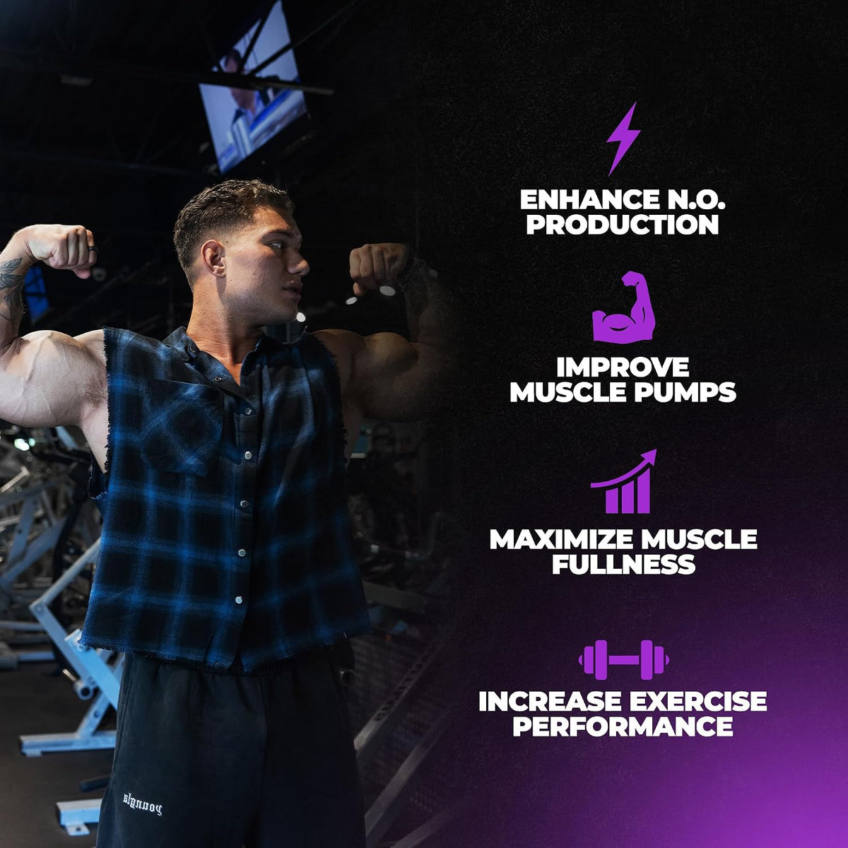 Huge Supplements Magnify Pump Pills & Nitric Oxide Booster, Enhance Muscle Pumps, Fullness & Vascularity, Science-Backed Ingredients - NO3-T Nitrates, Agmatine Sulfate, VasoDrive-AP (180 Capsules)
