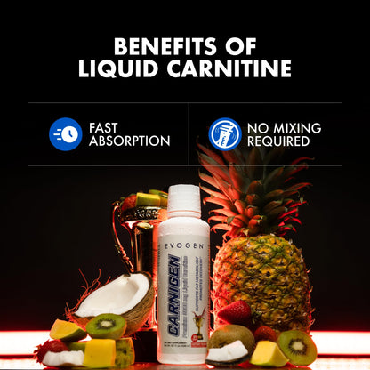 Evogen Carnigen Liquid 3000 | Energy Support | Sour Gummies | 31 Servings