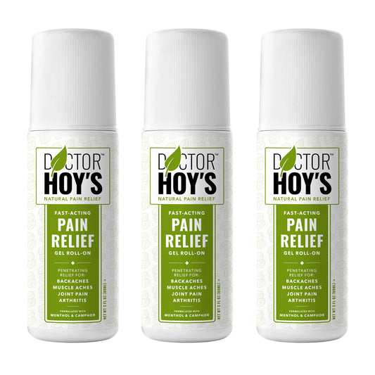 DOCTOR HOY'S Natural Pain Relief Gel, Water Based with Arnica, Anti-Inflammatory, Clean, Safe and Effective Natural Pain Relief, 3 oz. Roll-On, 3pk DOCTOR HOY'SBuy Supplements Australia