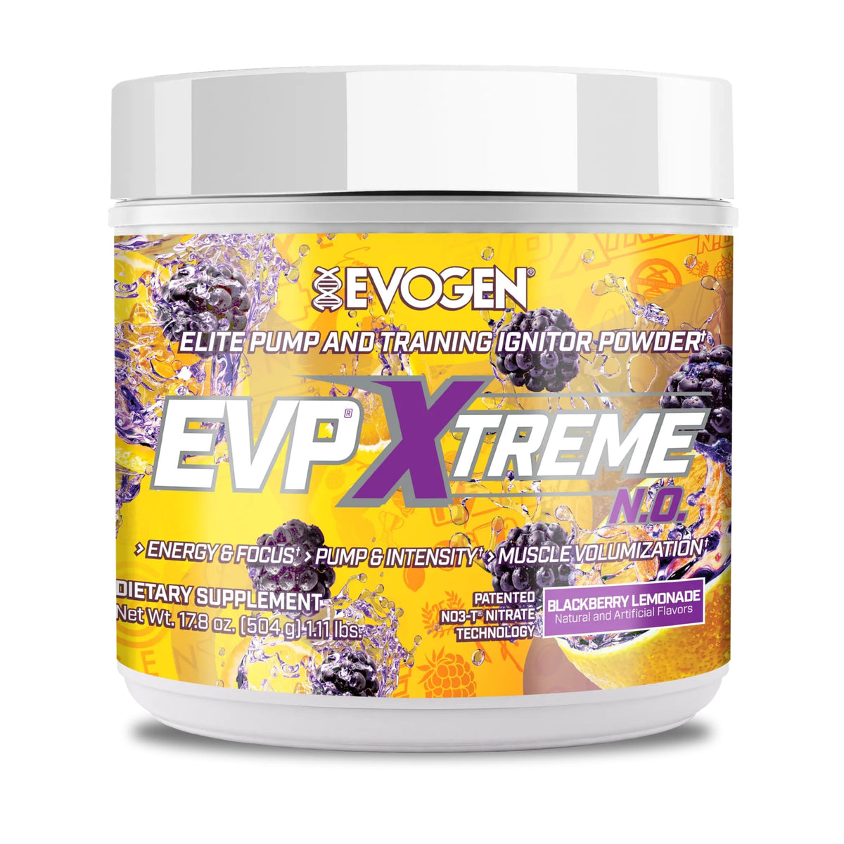Evogen EVP Xtreme NO Pre-Workout for Men & Women | Sour Candy | 40 Servings | Arginine nitrate, L-citrulline, beta-alanine, creatine and coconut water; caffeine and yohimbe for energy and pumps
