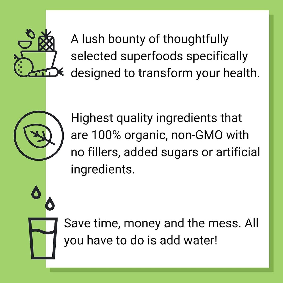 SMART Pressed Organic Greens Superfoods Powder | Cold-Pressed Daily Organic Greens Powder for Women & Men | Vegan Green Powder Superfood Organic | Green Superfood Powder (30 Servings)
