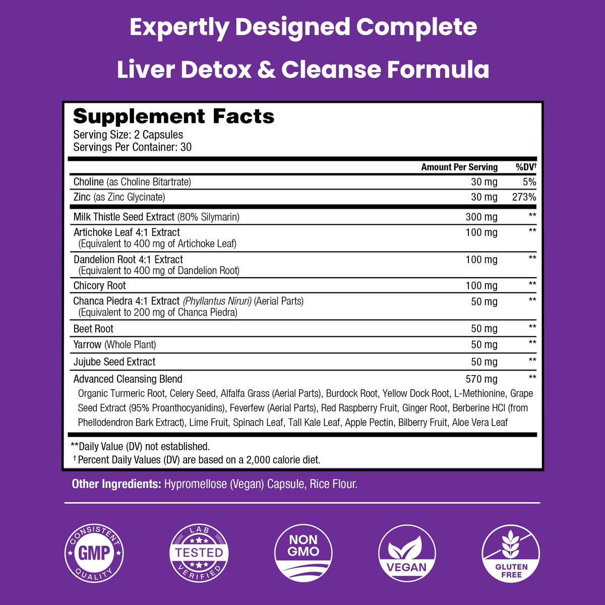 NutraChamps Liver Cleanse Detox & Repair Formula, 20+ Herbs: Milk Thistle Extract with Silymarin, Artichoke, Dandelion, Chicory Root Powder, Liver Support Pills Supplement, 60 Capsules