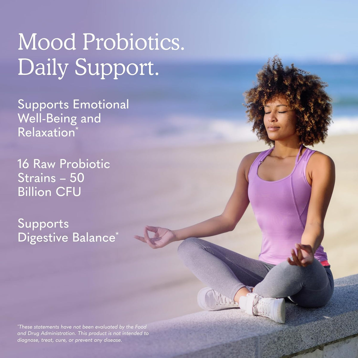 Garden of Life Probiotics Mood+ Dr Formulated Acidophilus Probiotic Supplement - Promotes Emotional Well-Being, Relaxation and Digestive Balance - Ashwagandha for Stress Management, 60 Veggie Caps