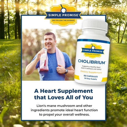 Cholibrium and CardioClear7 Bundle - Daily Energy - Mushroom Complex, CoQ10 | Mushroom-CoQ10 Pair, For Steady Daily Vitality, With Cordyceps and Shilajit, Three Capsules Daily, 30 Day Supply, Vegan