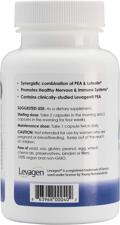 Mirica® - Pea (Palmitoylethanolamide) and Luteolin - Immune & Nervous System Support Supplement - 60 ct