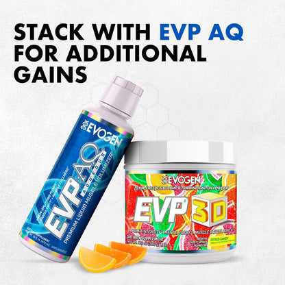 Evogen EVP 3D Stim Free Pre-Workout | Citrus Candy | 40 Servings | Arginine nitrate, L-citrulline, beta-alanine and creatine with lion's mane, L-tyrosine and DMAE for pumps and focus