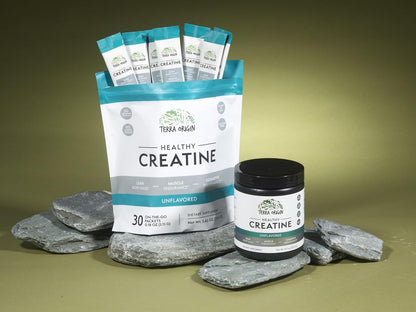 TERRA ORIGIN Creatine Monohydrate Bundle | 75 Servings Stick Pack and Jar Combo | Micronized Powder Supplement | Support for Muscle and Cognitive Performance* | Unflavored, Gluten Free, Zero Sugar