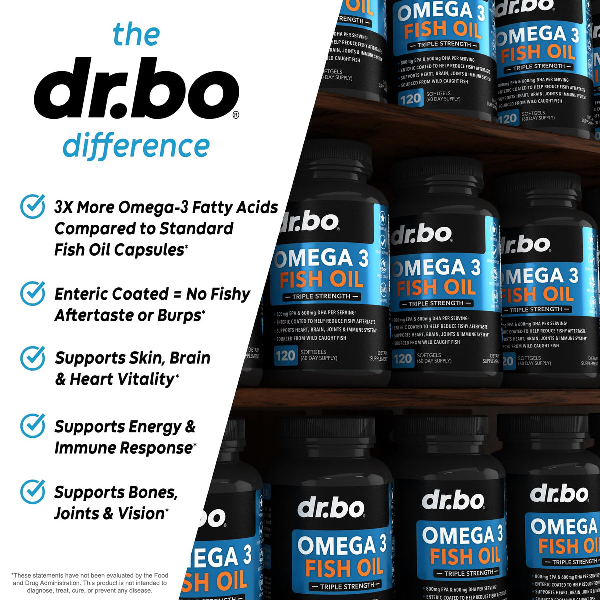 Omega 3 Fish Oil Supplements - Triple Strength Fish Oil Omega 3 Supplements 2000mg EPA DHA Women Men - Triple Strength Natural Omega3 Supplement 2000mg EPA DHA Fatty Acids 1000mg Burpless 60 Softgels