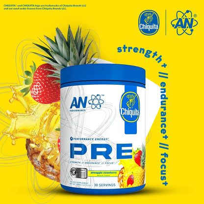 AN Performance Pre-Workout Powder Supplement for Men & Women | Energy Drink Mix with 300mg Caffeine + Beta Alanine + Citrulline | Third-Party Tested | Fruit Punch | 30 Servings