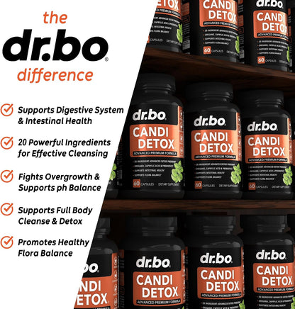 Candida Cleanse Detox for Women & Men - Candi Detox Support Supplement Pills Kit, Anti Overgrowth Gut Balance Probiotic Flora Complex Supplements - Natural Oral Herbal Oregano & Caprylic Acid Capsules