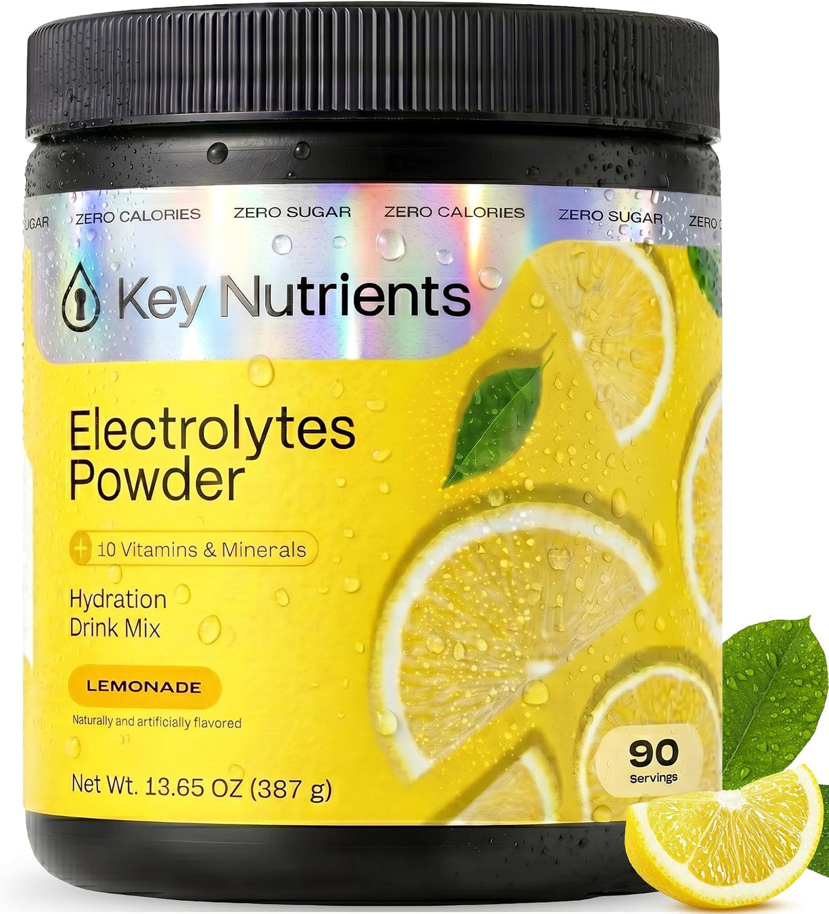KEY NUTRIENTS Electrolytes Powder Bundle, Refreshing Lemonade 90 Servings Jar + Variety Pack 20 Count Packets, Sugar Free Hydration Travel Drink Mix with Vitamins & Minerals, No Calories