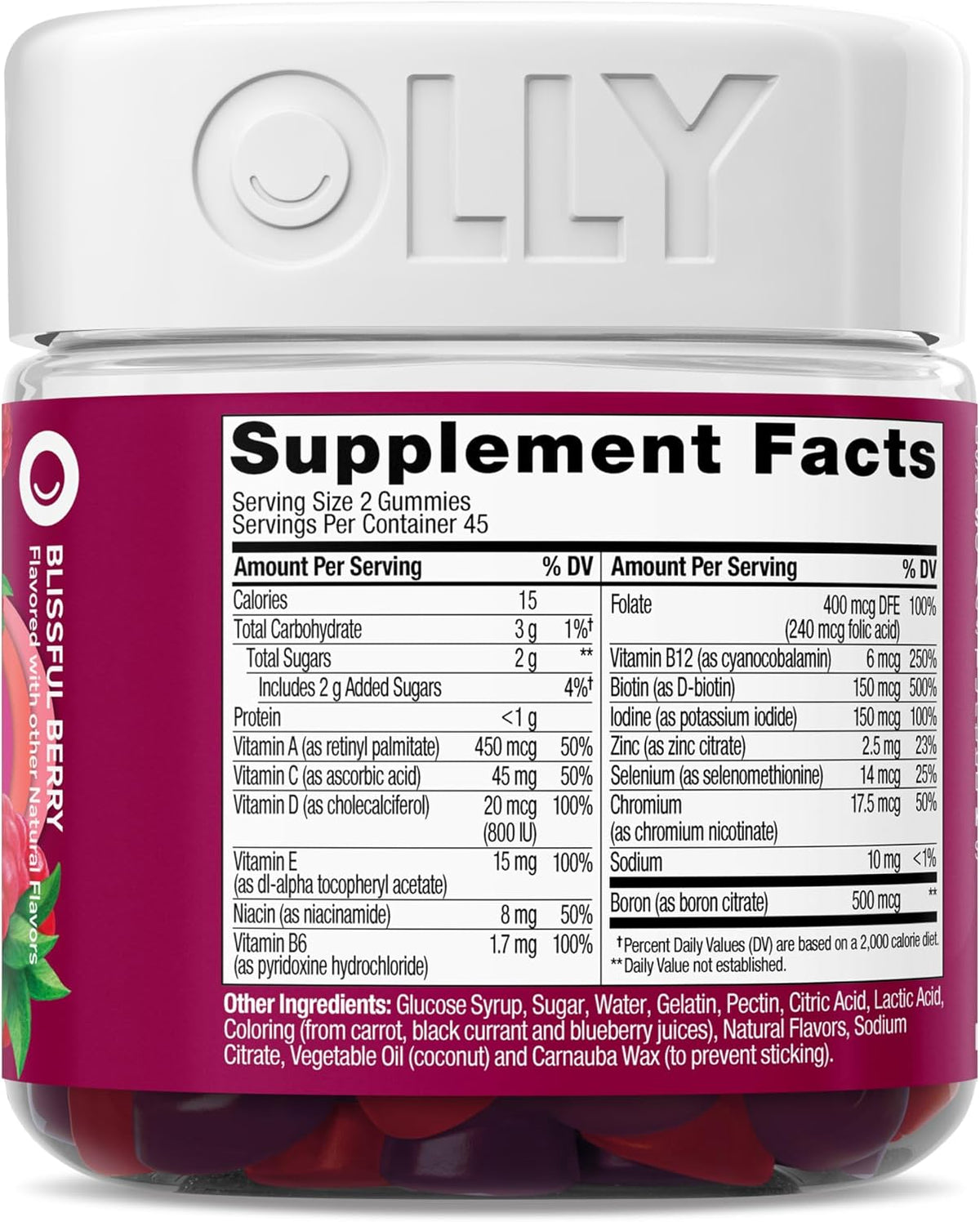 OLLY Women's Multivitamin, Supports Overall Wellness,* Biotin - 90 Count